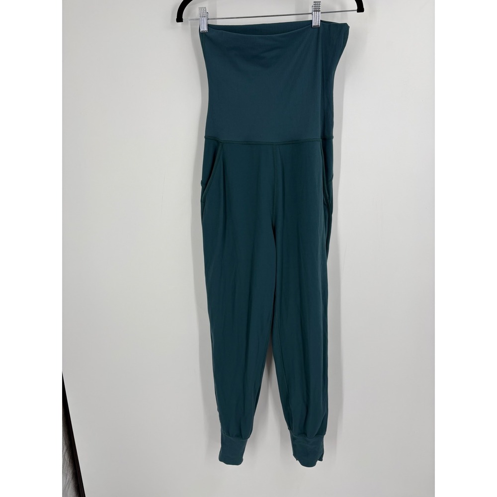 Lululemon Align High-Rise Jogger Ribbed Waist Teal Green Size 4 Yoga Lounge